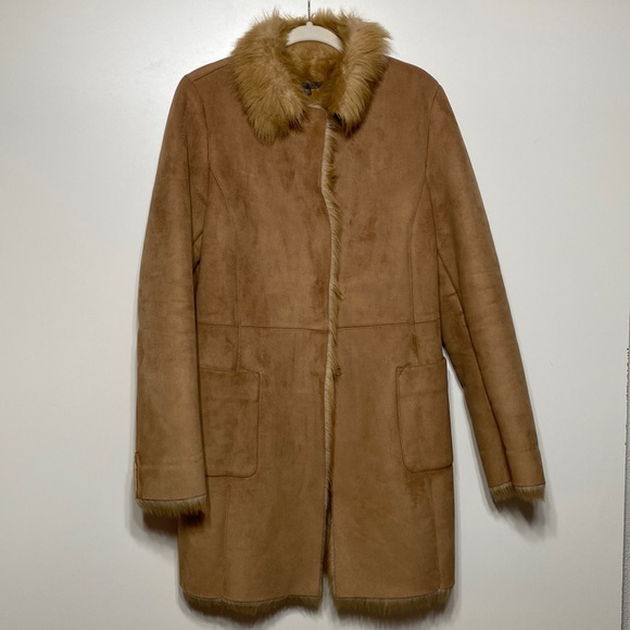 Zara Jackets & Blazers - Zara Basic Faux Suede & Faux Fur Lined Polyester Jacket